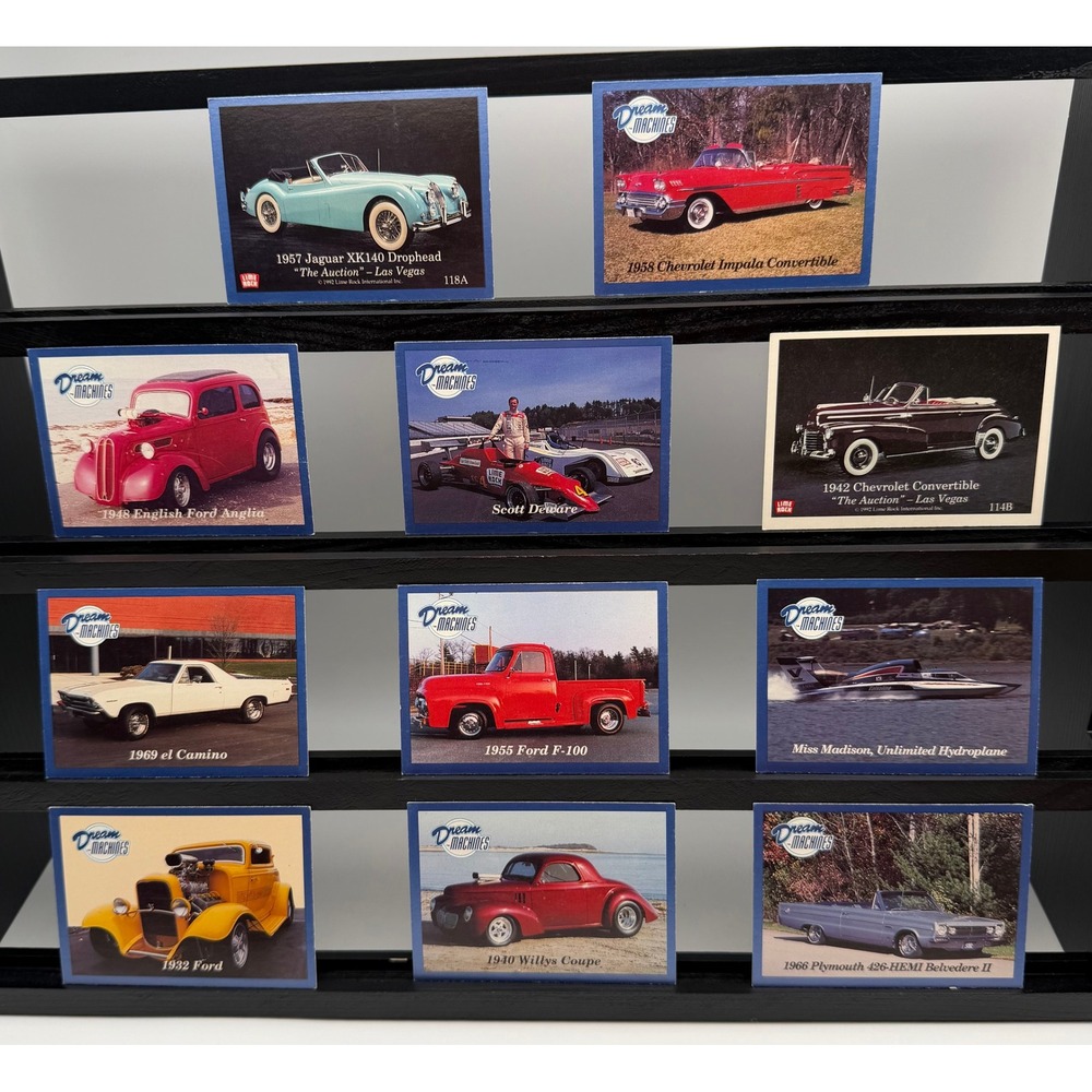 1992 Lime Rock Dream Machines Trading Card Lot Jaguar Chevy Ford Hot Rods 11pc
